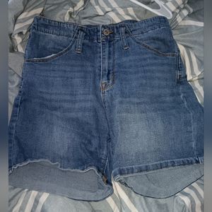 High rise "mom" shorts